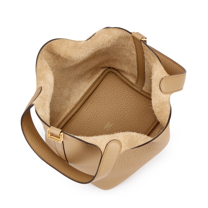 Hermès Beige Marfa Clemence Picotin Lock 18 Gold Hardware - Image 6